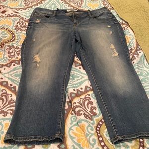 Torrid distressed skinny jeans